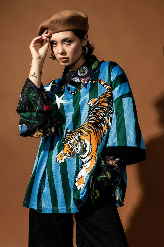 Fortune Favors the Fierce Tiger Jersey - Dressed in Lala