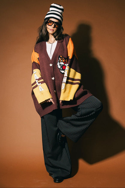 Go Get Em Tiger Varsity Cardigan - Dressed in Lala