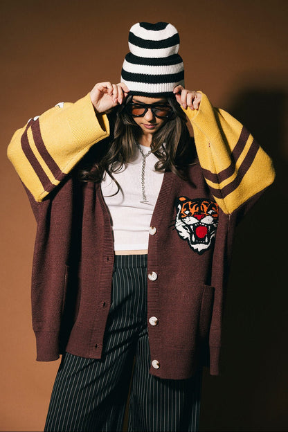 Go Get Em Tiger Varsity Cardigan - Dressed in Lala