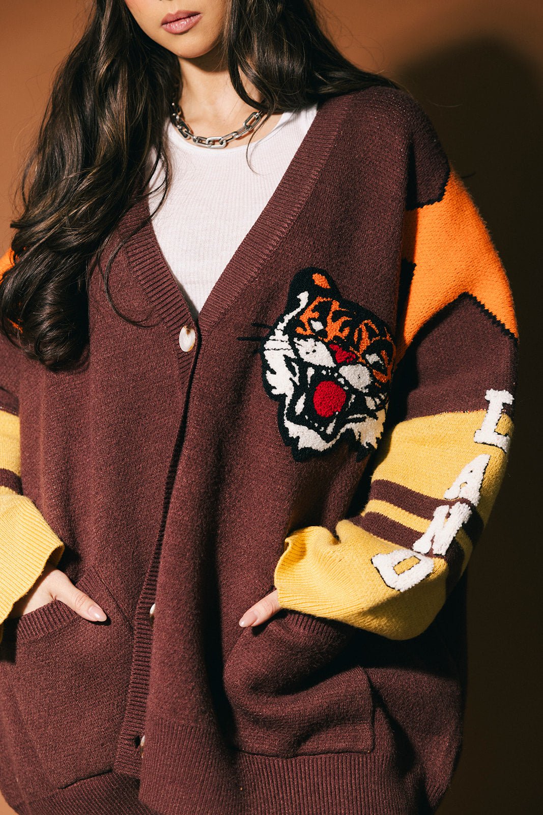 Go Get Em Tiger Varsity Cardigan - Dressed in Lala