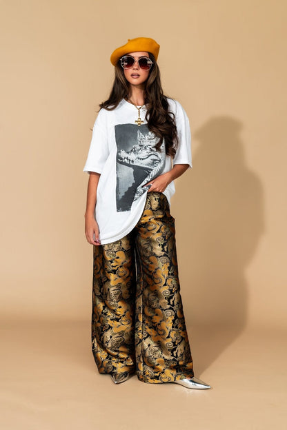 Golden Dragon Brocade Trousers - Dressed in Lala