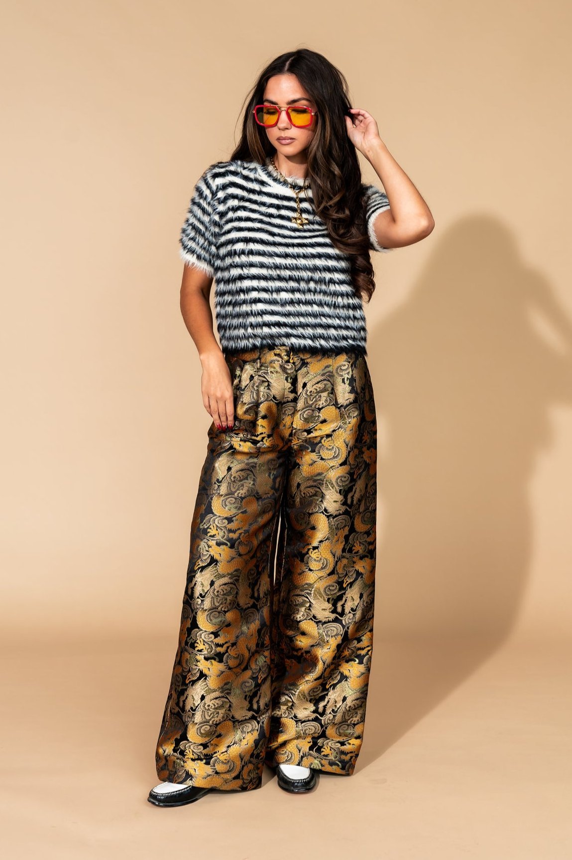 Golden Dragon Brocade Trousers - Dressed in Lala