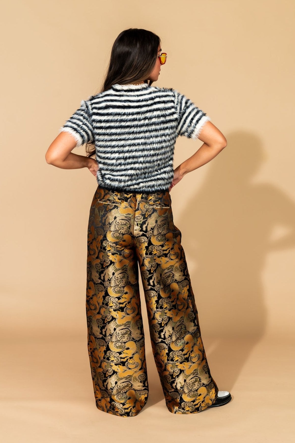 Golden Dragon Brocade Trousers - Dressed in Lala