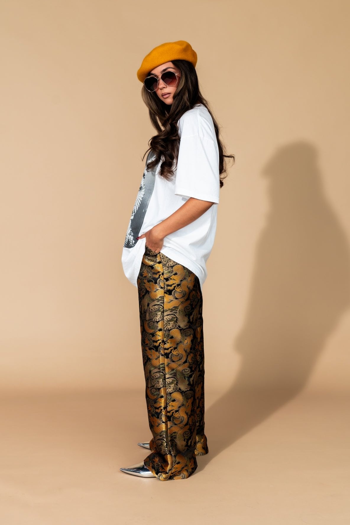 Golden Dragon Brocade Trousers - Dressed in Lala