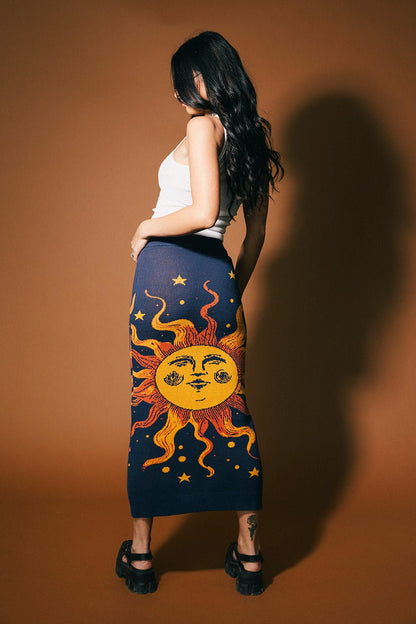 Golden Hour Knit Midi Skirt - Dressed in Lala