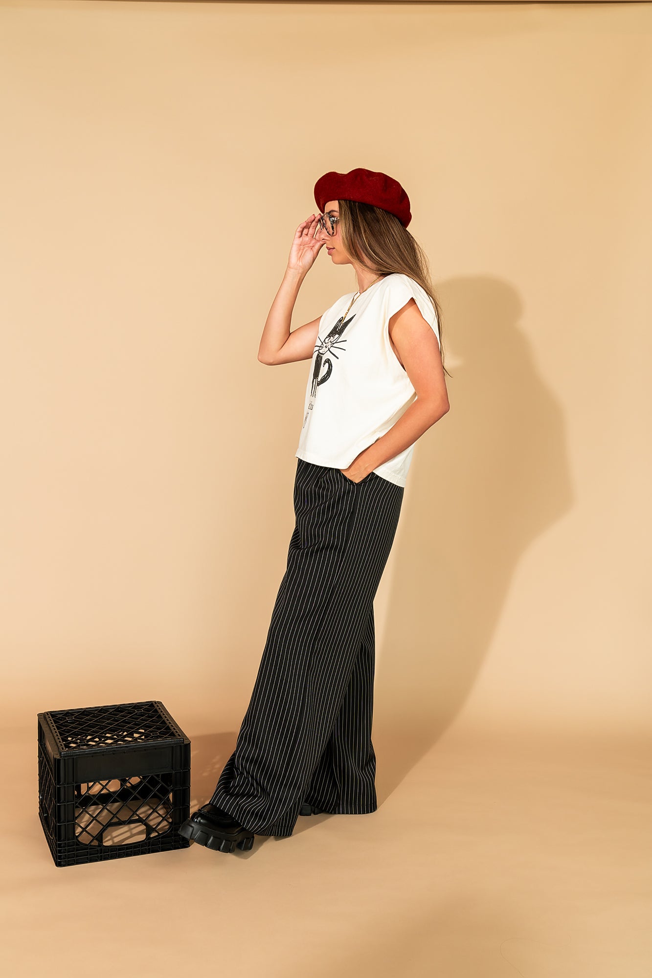 Good Luck Kitty Muscle Tee - Dressed in Lala