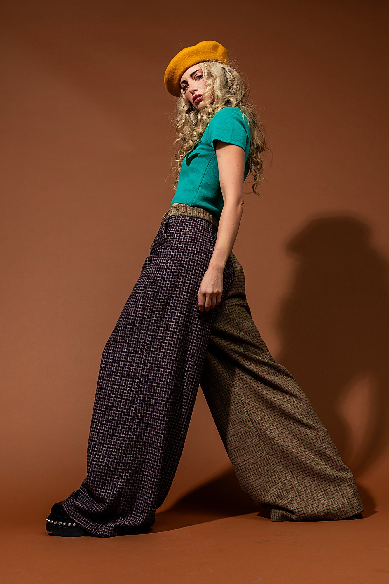 Grandpa Chic Half + Half Wide Leg Trousers - Dressed in Lala