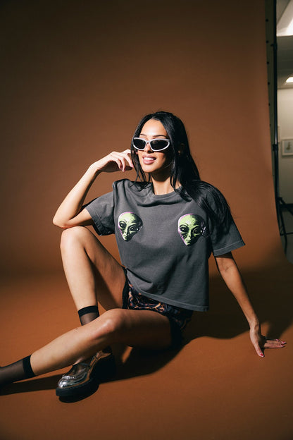 Greetings Earthling Alien Boxy Tee - Dressed in Lala