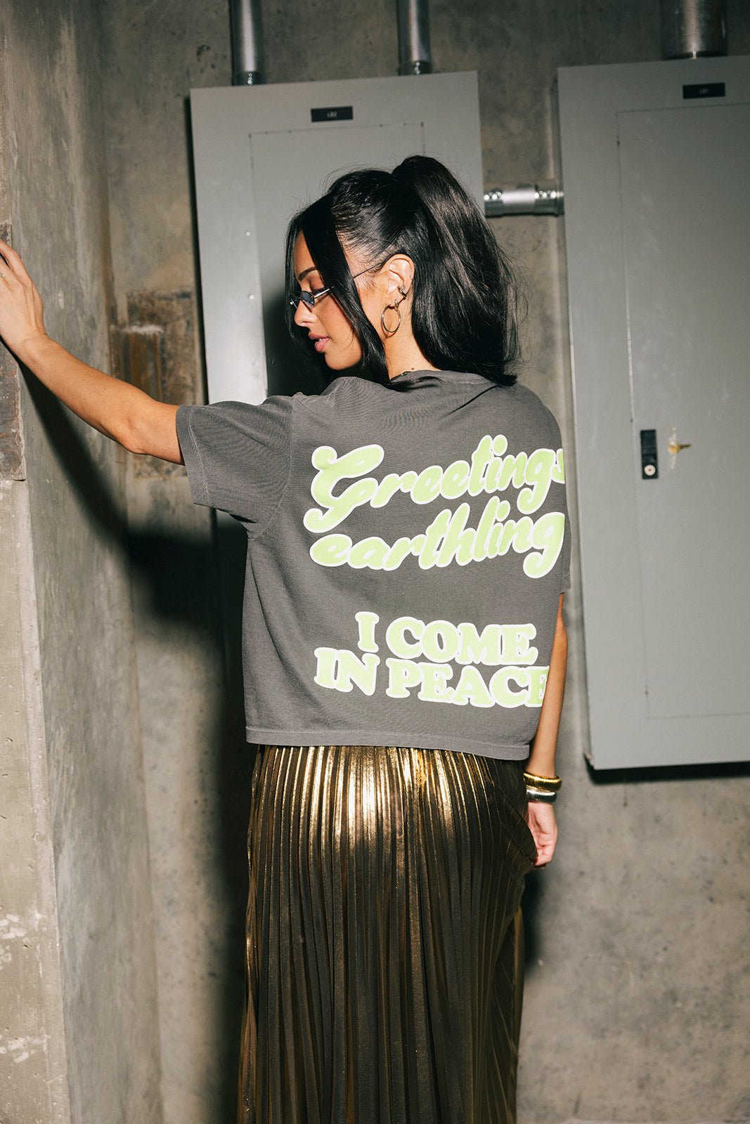 Greetings Earthling Alien Boxy Tee - Dressed in Lala