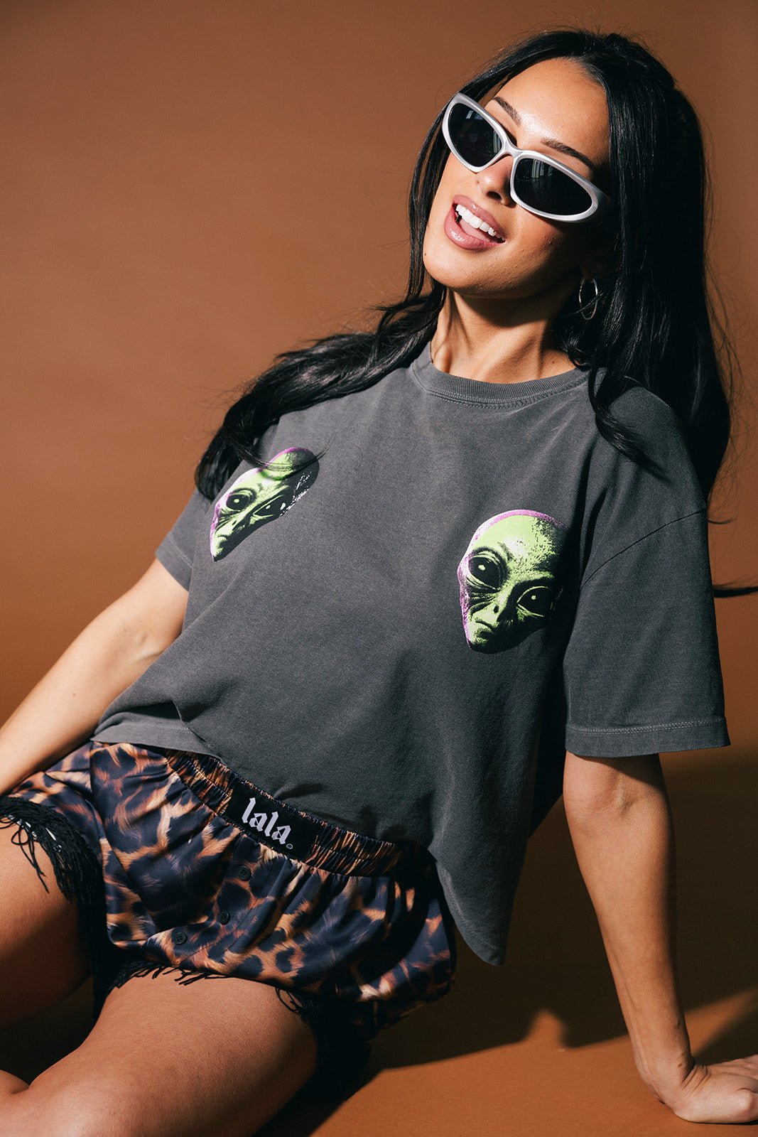 Greetings Earthling Alien Boxy Tee - Dressed in Lala