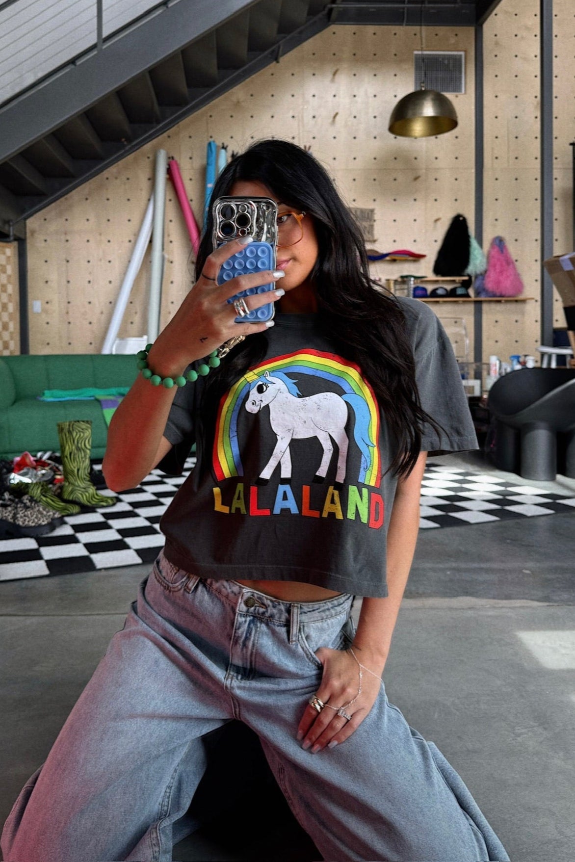 Greetings From Lalaland Unicorn Boxy Tee - Dressed in Lala