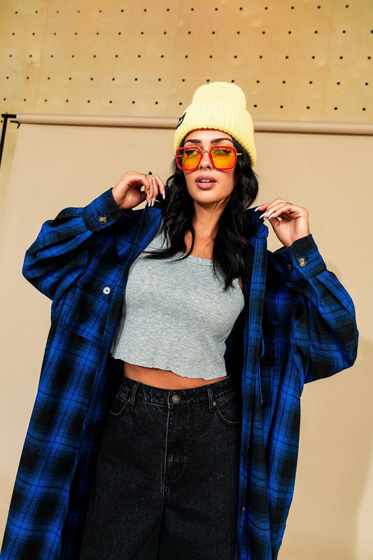 Grunge Chic Label Beanie in Butter Yellow - Dressed in Lala