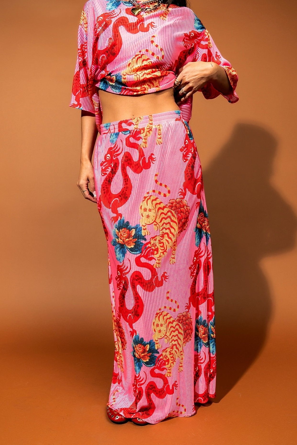 Grunge Girl Plisse Set in Year of the Dragon - Dressed in Lala