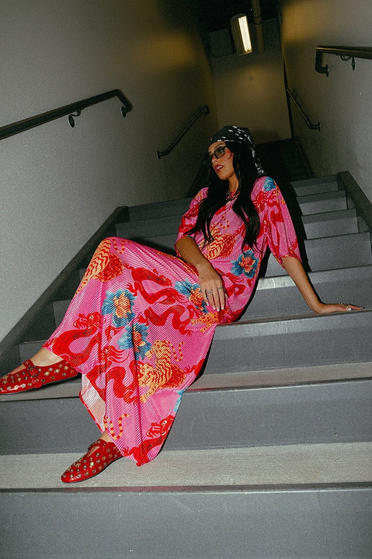 Grunge Girl Plisse Set in Year of the Dragon - Dressed in Lala