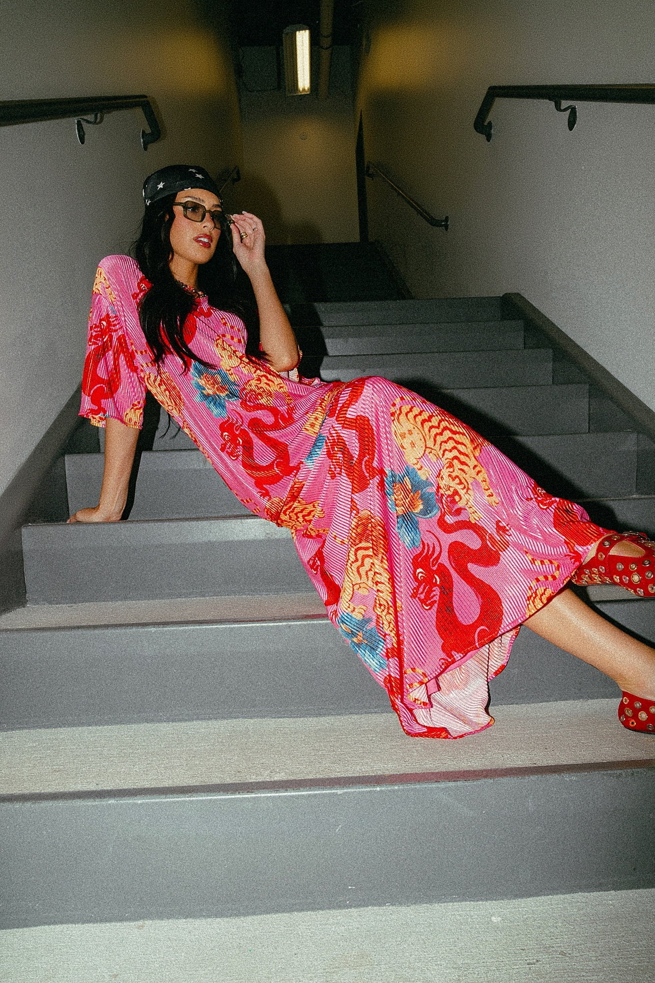 Grunge Girl Plisse Set in Year of the Dragon - Dressed in Lala