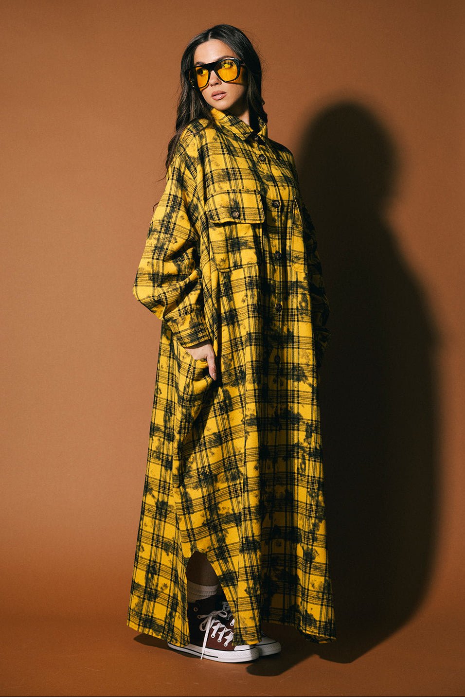 Grunge Flannel - Oversized Shirt Dress Grunge Flannel - Oversized Shirt Dress