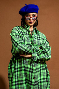Grunge Goddess Flannel in Lime