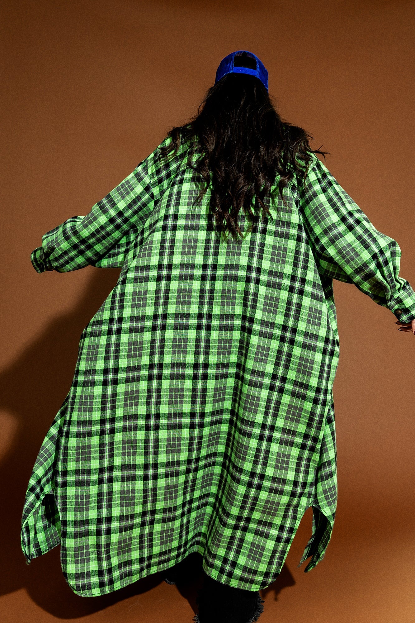 Grunge Goddess Flannel in Lime - Dressed in Lala