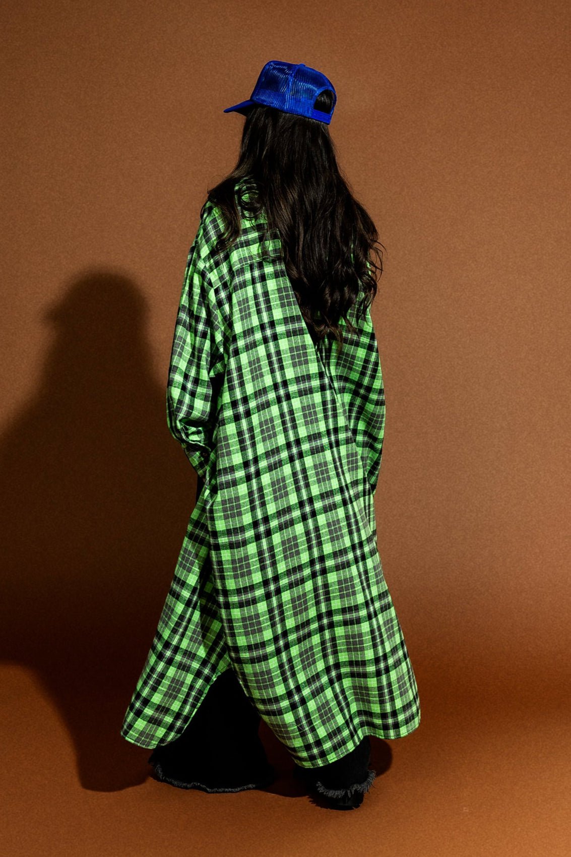 Grunge Goddess Flannel in Lime - Dressed in Lala