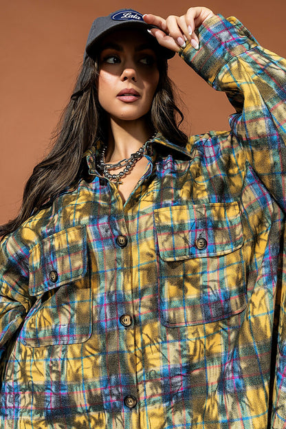 Grunge Goddess Flannel in Mechanic Muse - Dressed in Lala