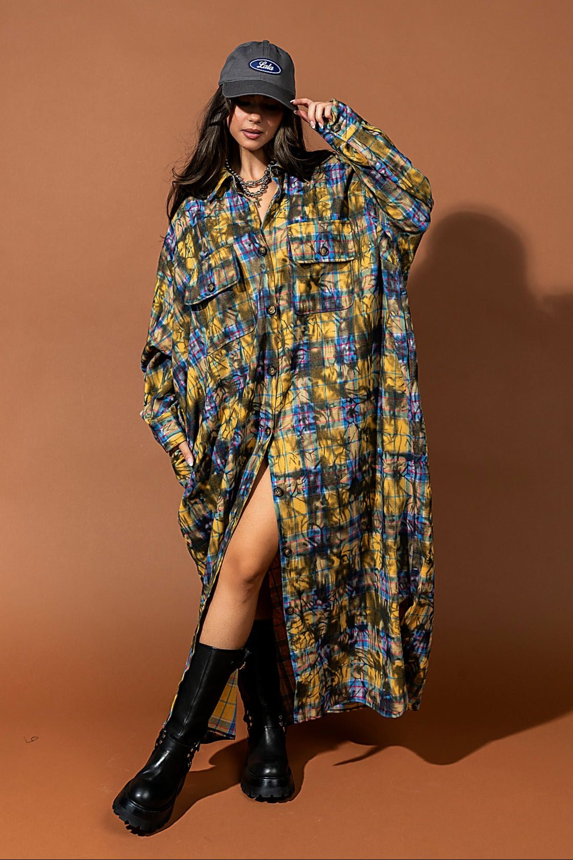 Grunge Goddess Flannel in Mechanic Muse - Dressed in Lala