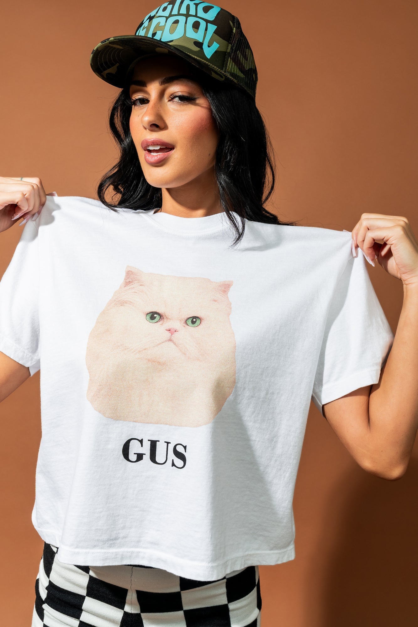 Gus The Cat Vintage - Inspired Boxy Tee - Dressed in Lala
