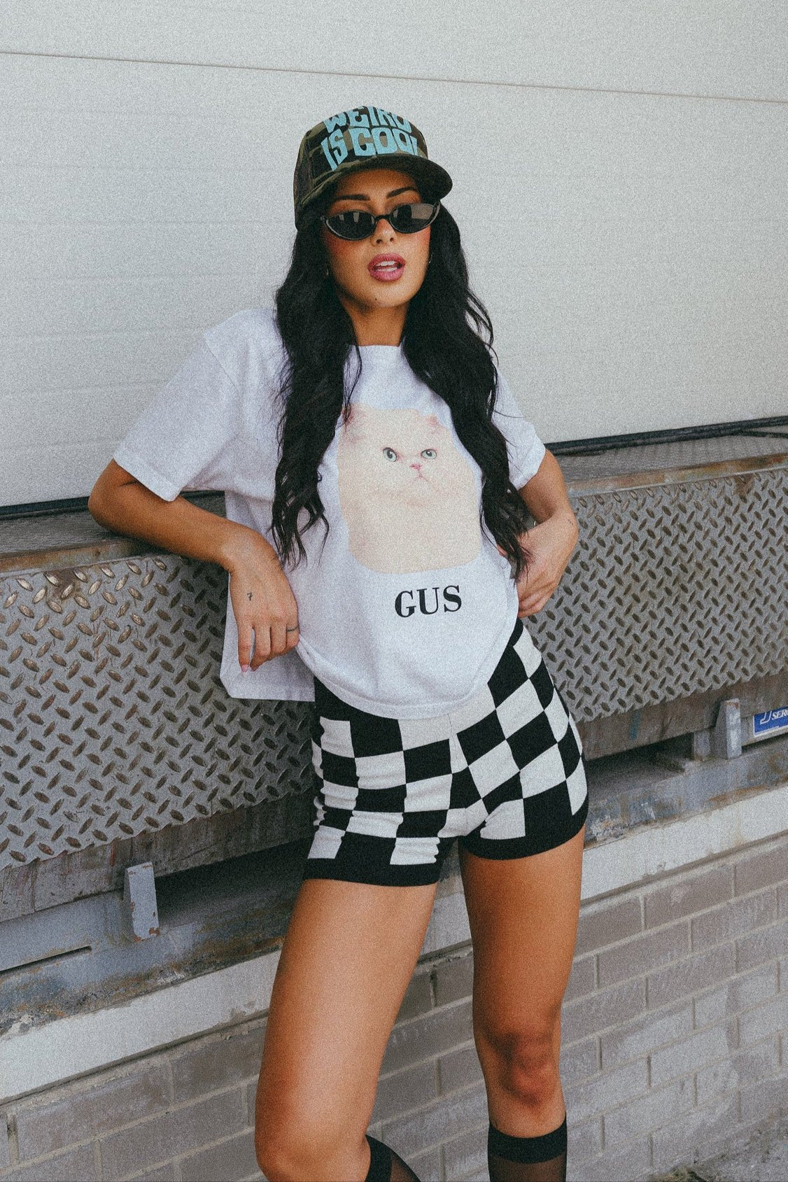 Gus The Cat Vintage - Inspired Boxy Tee - Dressed in Lala