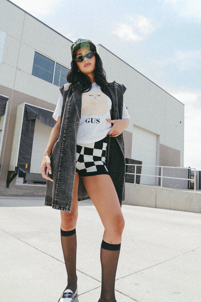 Gus The Cat Vintage - Inspired Boxy Tee - Dressed in Lala