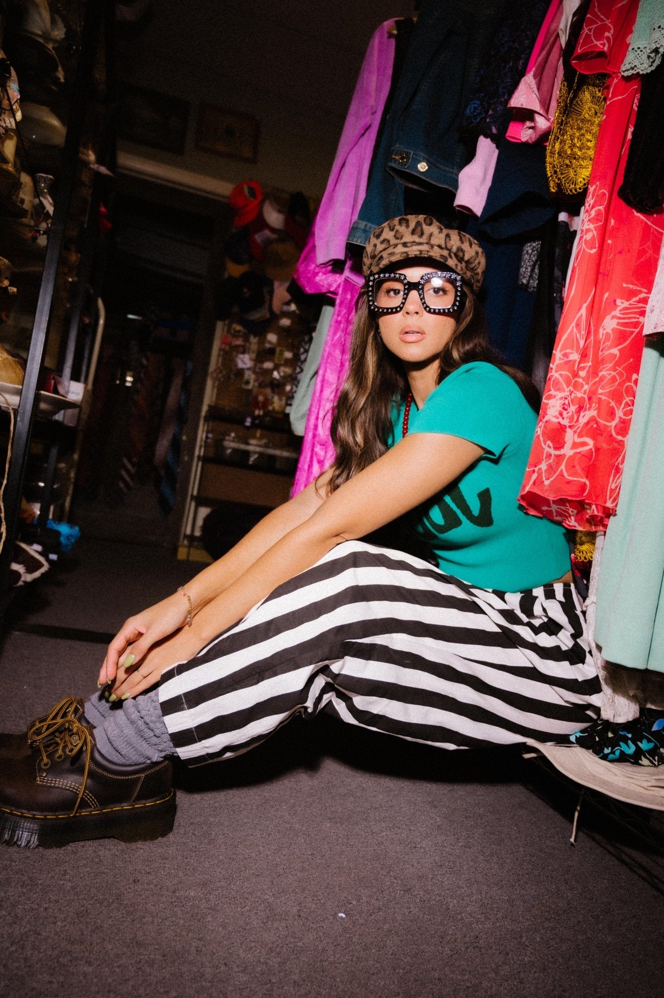 Happy Chance Barrel Leg Boxer Pants in Black + White Stripes - Dressed in Lala