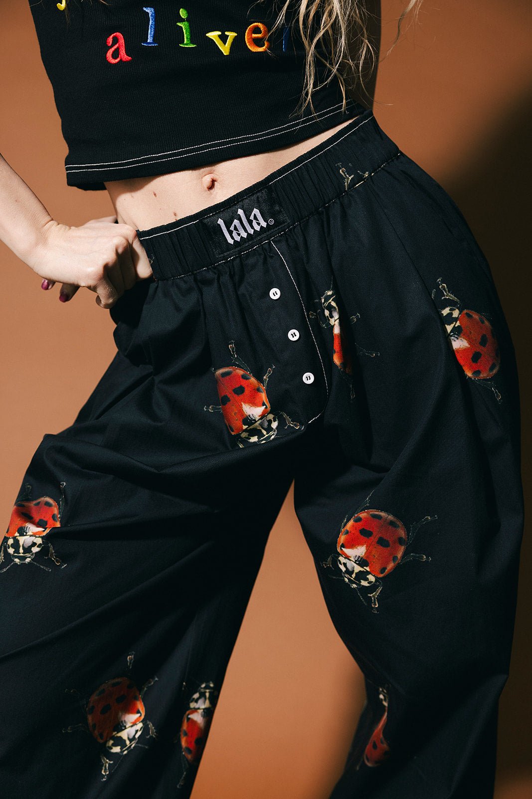 Happy Chance Boxer Pants in Lucky Ladybugs - Dressed in Lala