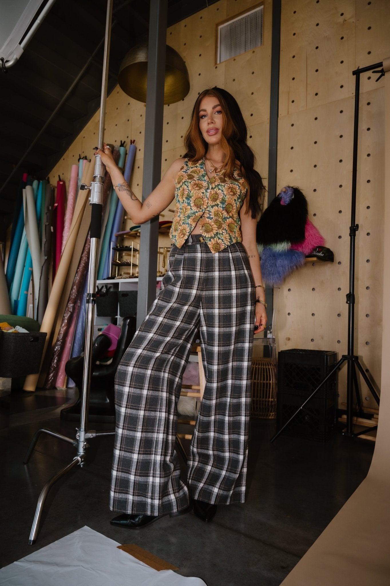 WIDE LEG PANTS-HONEY