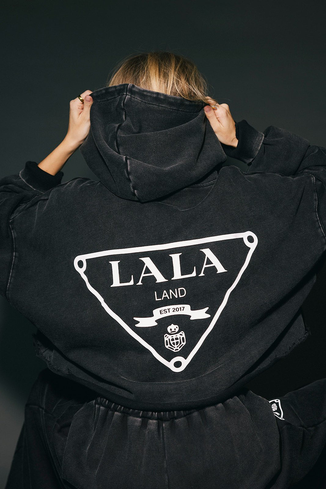 House of Lala Cropped Zip Up Hoodie - Dressed in Lala