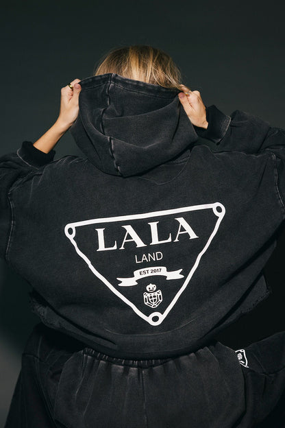 House of Lala Cropped Zip Up Hoodie - Dressed in Lala