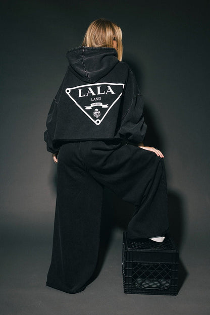 House of Lala Cropped Zip Up Hoodie - Dressed in Lala
