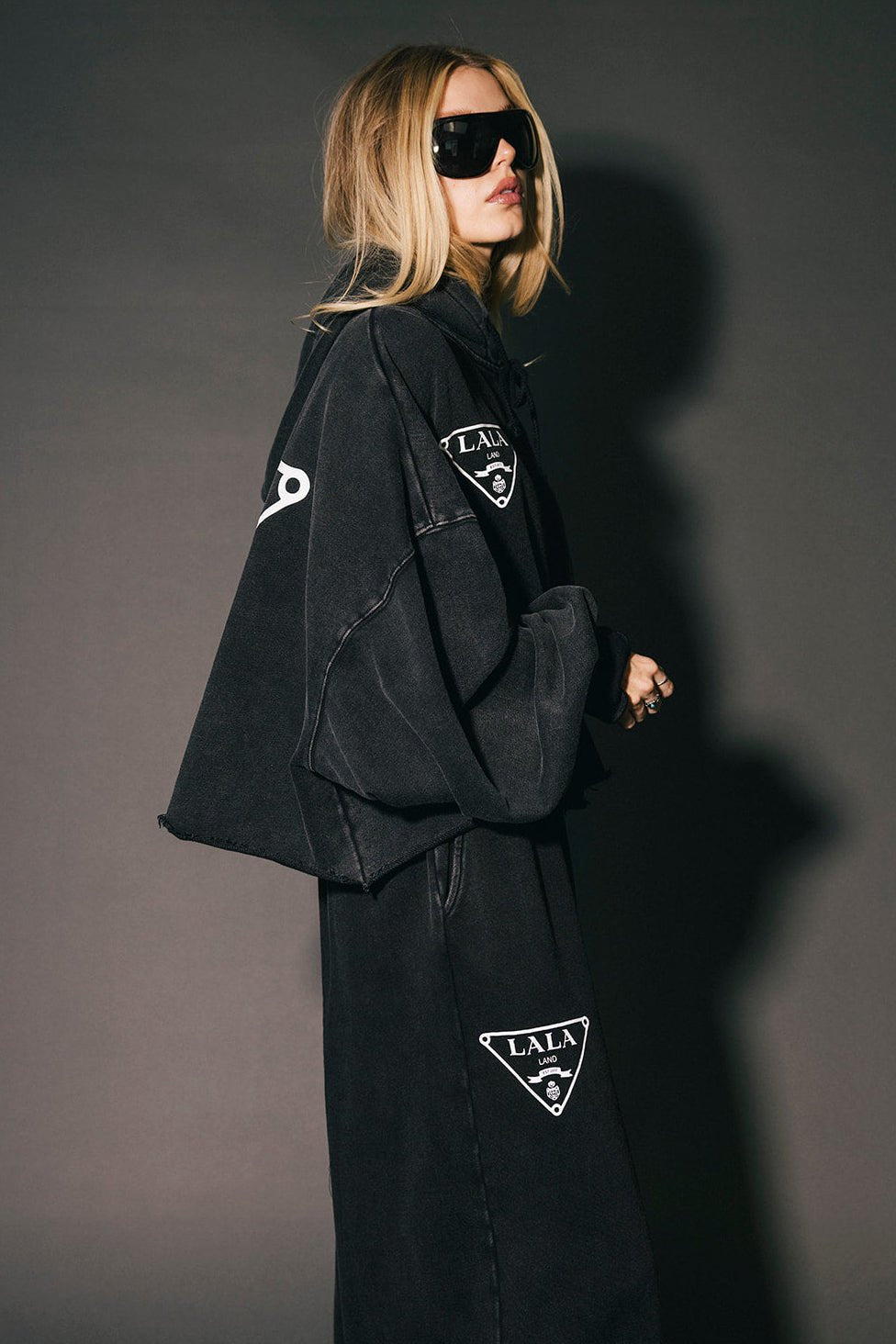 House of Lala Cropped Zip Up Hoodie - Dressed in Lala