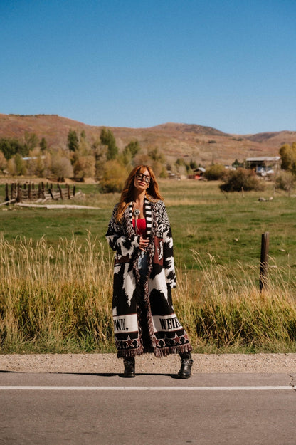 Howdy Luxe Fringe Blanket Cardigan - Dressed in Lala