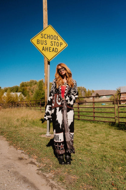 Howdy Luxe Fringe Blanket Cardigan - Dressed in Lala