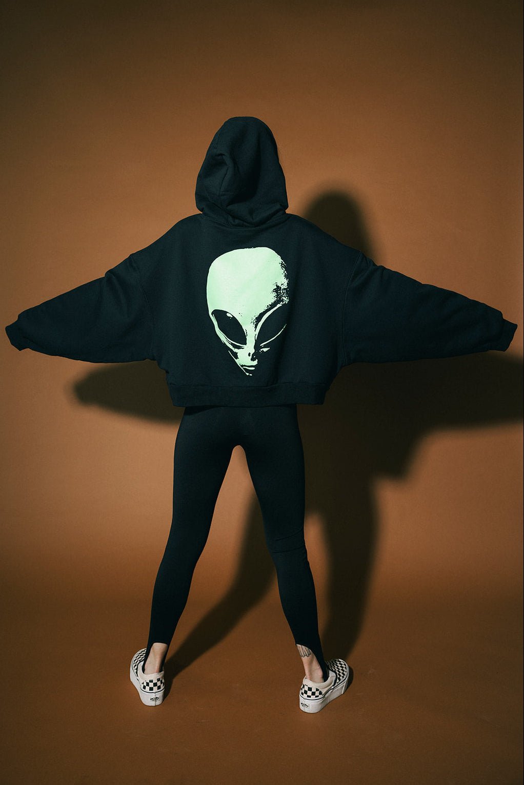 I Come in Peace Alien Cropped Hoodie - Dressed in Lala