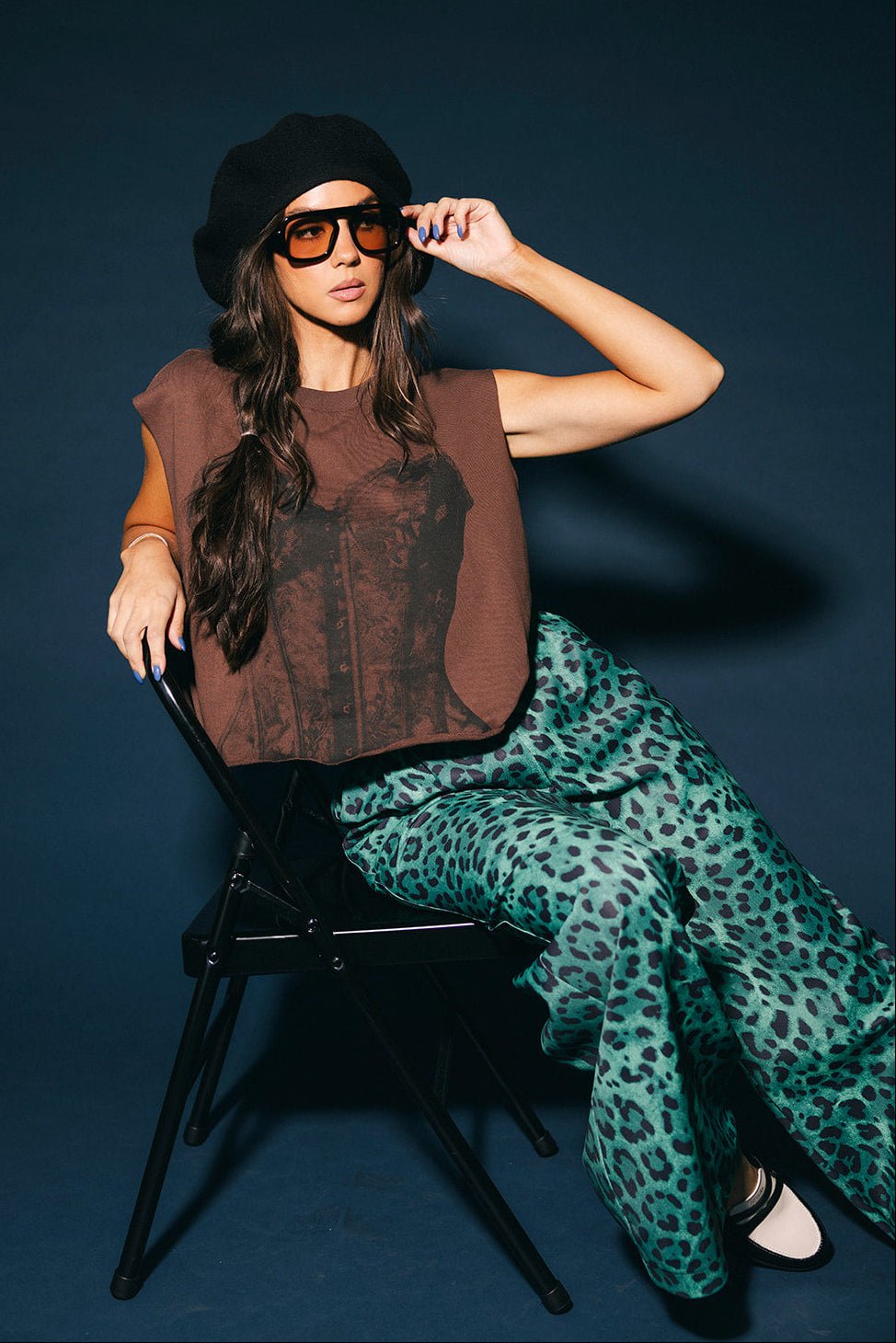 I Do What I Want Cropped Cutoff Corset Sweatshirt in Chocolate - Dressed in Lala