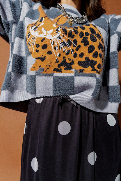 I Love Paris Polka Dot Mesh Maxi Skirt - Dressed in Lala