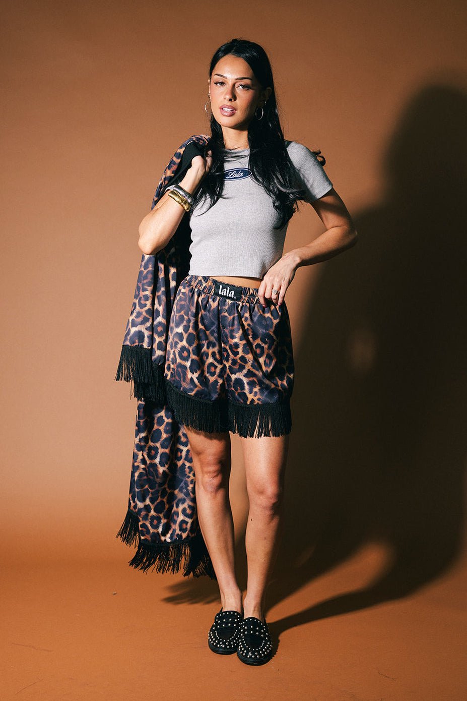 I Love Your Aura Leopard Fringe Boxer Shorts - Dressed in Lala