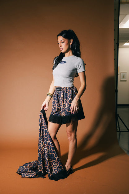 I Love Your Aura Leopard Fringe Boxer Shorts - Dressed in Lala