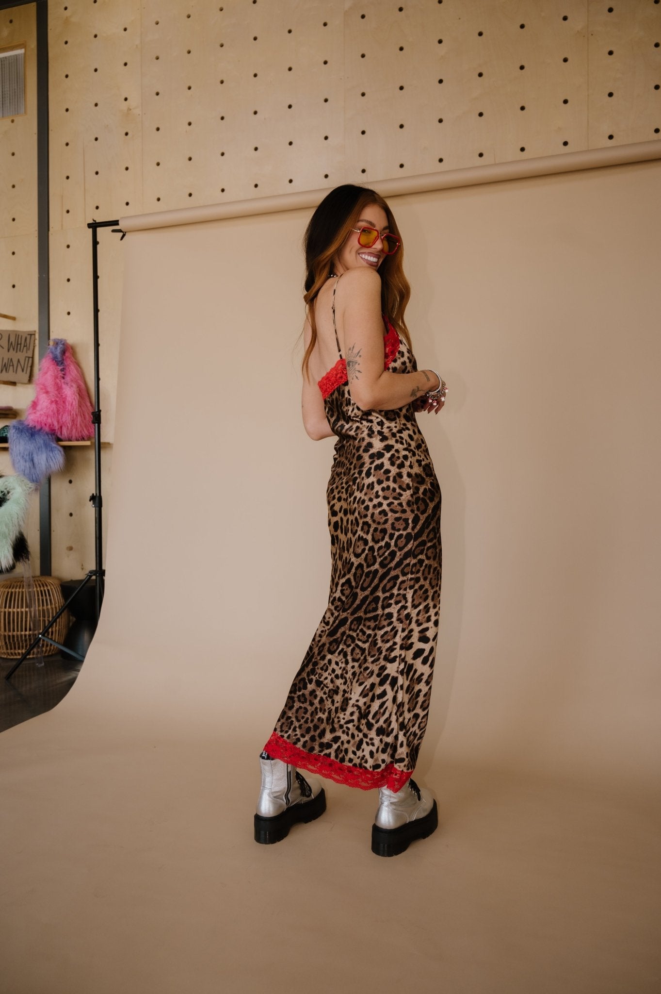 Icons Only Lace Slip Dress in Leopard - Dressed in Lala