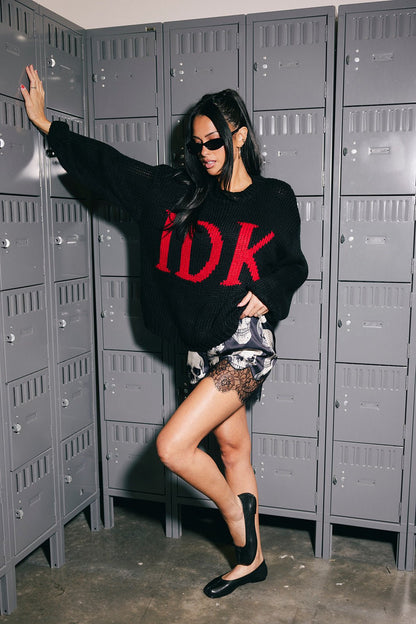 IDK Chunky Slouchy Knit - Dressed in Lala