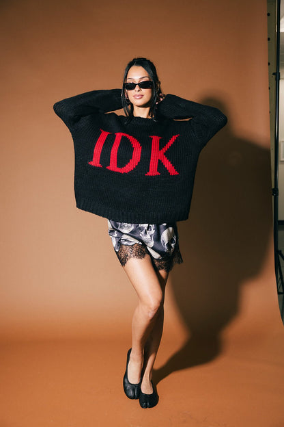 IDK Chunky Slouchy Knit - Dressed in Lala