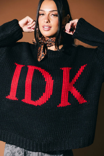IDK Chunky Slouchy Knit - Dressed in Lala