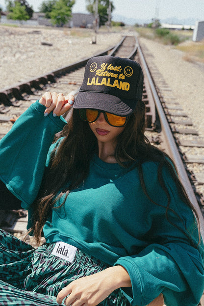 If Lost, Return to Lalaland Puff Print Trucker Hat - Dressed in Lala