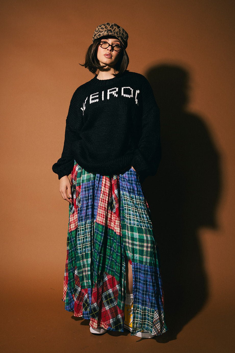 I'm A Weirdo Slouchy Knit in Black *RESTOCKED* – Dressed in Lala