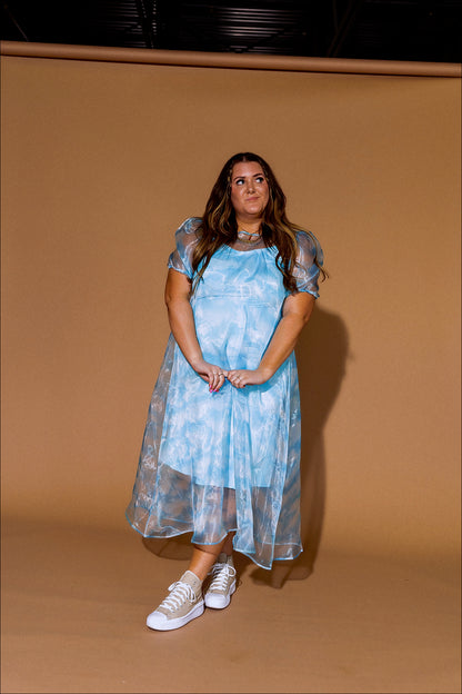 Star Energy Organza Dress in Cloud Nine