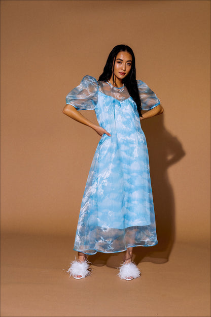 Star Energy Organza Dress in Cloud Nine